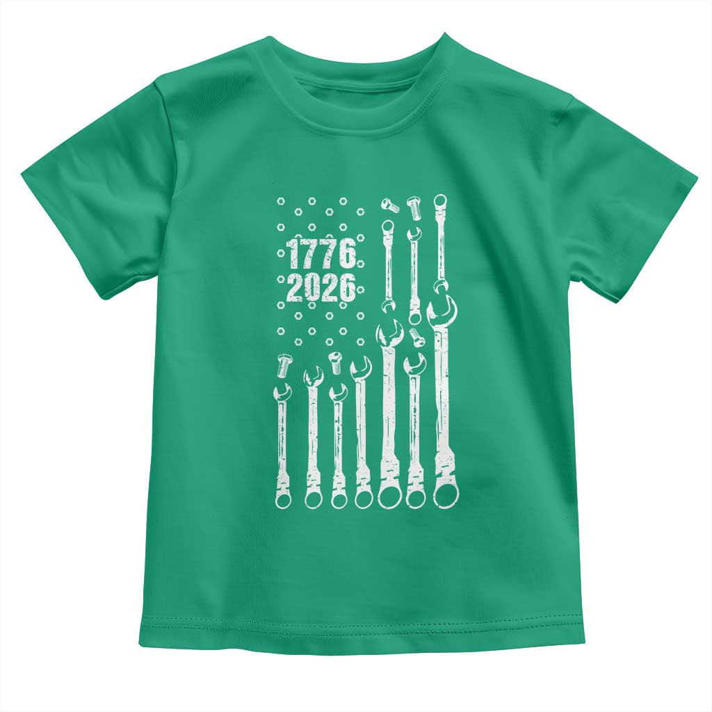 Patriotic Mechanic Gift Toddler T Shirt American Flag Automotive Lover TS12 Irish Green Print Your Wear