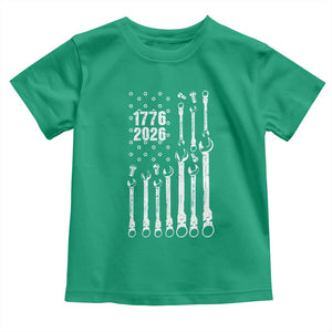 Patriotic Mechanic Gift Toddler T Shirt American Flag Automotive Lover TS12 Irish Green Print Your Wear