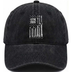 Patriotic Mechanic Gift Washed Cotton Baseball Cap American Flag Automotive Lover TS12 Print Your Wear