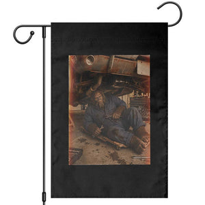 Bigfoot Mechanic Meme Garden Flag Funny Sasquatch Fixing Cars TS12 Black Print Your Wear