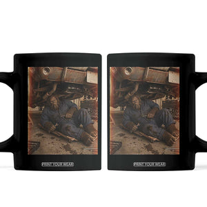 Bigfoot Mechanic Meme Coffee Mug Funny Sasquatch Fixing Cars TS12 Black Print Your Wear