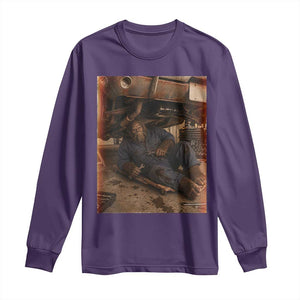 Bigfoot Mechanic Meme Long Sleeve Shirt Funny Sasquatch Fixing Cars TS12 Purple Print Your Wear