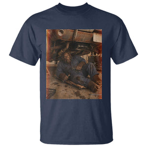 Bigfoot Mechanic Meme T Shirt Funny Sasquatch Fixing Cars TS12 Navy Print Your Wear