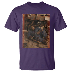 Bigfoot Mechanic Meme T Shirt Funny Sasquatch Fixing Cars TS12 Purple Print Your Wear