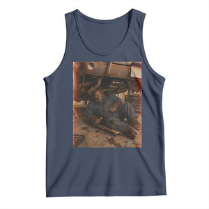 Bigfoot Mechanic Meme Tank Top Funny Sasquatch Fixing Cars TS12 Navy Print Your Wear