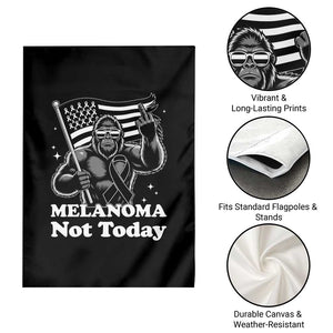 Bigfoot Black Ribbon Garden Flag Not Today Melanoma Awareness Gift TS12 Print Your Wear
