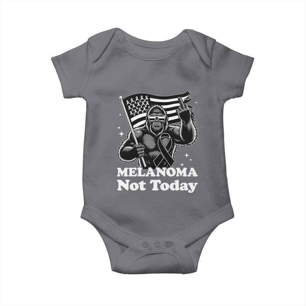 Bigfoot Black Ribbon Baby Onesie Not Today Melanoma Awareness Gift TS12 Charcoal Print Your Wear