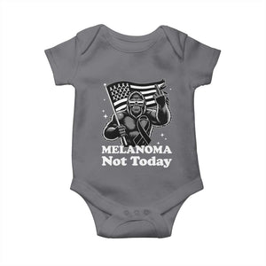 Bigfoot Black Ribbon Baby Onesie Not Today Melanoma Awareness Gift TS12 Charcoal Print Your Wear