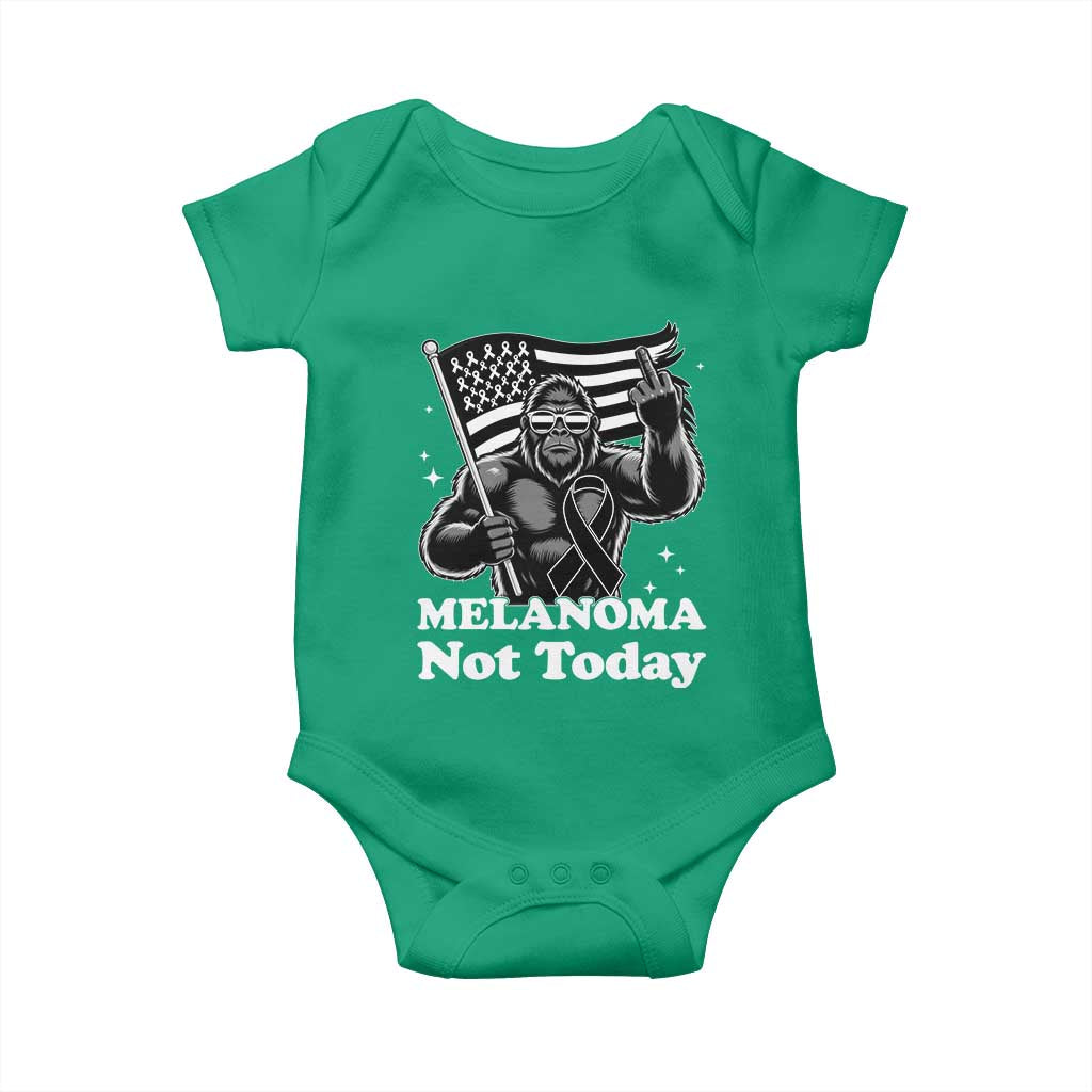 Bigfoot Black Ribbon Baby Onesie Not Today Melanoma Awareness Gift TS12 Irish Green Print Your Wear