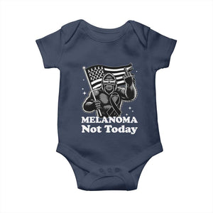 Bigfoot Black Ribbon Baby Onesie Not Today Melanoma Awareness Gift TS12 Navy Print Your Wear
