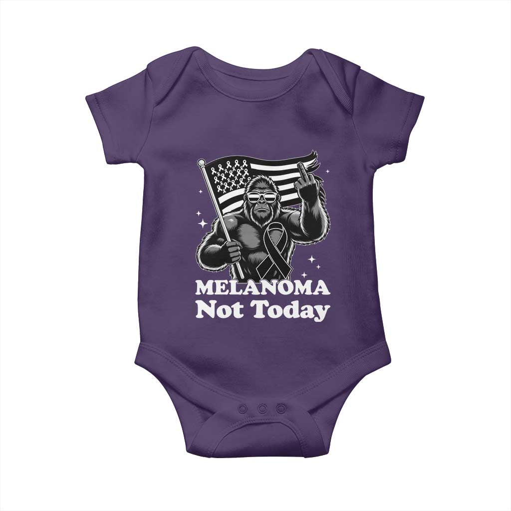 Bigfoot Black Ribbon Baby Onesie Not Today Melanoma Awareness Gift TS12 Purple Print Your Wear