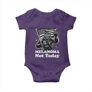 Bigfoot Black Ribbon Baby Onesie Not Today Melanoma Awareness Gift TS12 Purple Print Your Wear