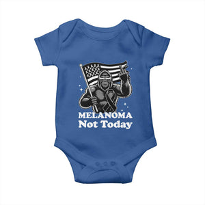 Bigfoot Black Ribbon Baby Onesie Not Today Melanoma Awareness Gift TS12 Royal Blue Print Your Wear