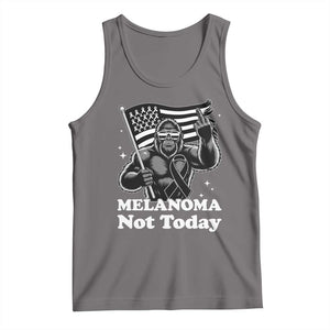 Bigfoot Black Ribbon Tank Top Not Today Melanoma Awareness Gift TS12 Deep Heather Print Your Wear