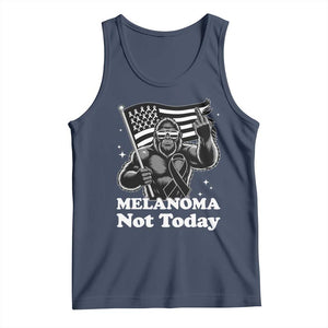 Bigfoot Black Ribbon Tank Top Not Today Melanoma Awareness Gift TS12 Navy Print Your Wear