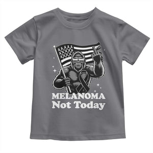 Bigfoot Black Ribbon Toddler T Shirt Not Today Melanoma Awareness Gift TS12 Charcoal Print Your Wear