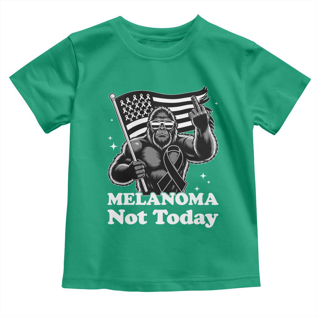 Bigfoot Black Ribbon Toddler T Shirt Not Today Melanoma Awareness Gift TS12 Irish Green Print Your Wear