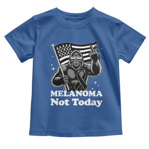 Bigfoot Black Ribbon Toddler T Shirt Not Today Melanoma Awareness Gift TS12 Royal Blue Print Your Wear