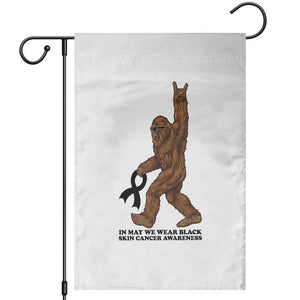 Funny Bigfoot Skin Cancer Support Garden Flag In May We Wear Black TS12 White Print Your Wear