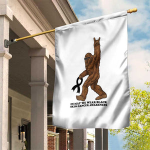 Funny Bigfoot Skin Cancer Support Garden Flag In May We Wear Black TS12 Print Your Wear
