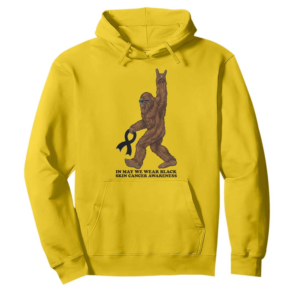 Funny Bigfoot Skin Cancer Support Hoodie In May We Wear Black TS12 Daisy Print Your Wear