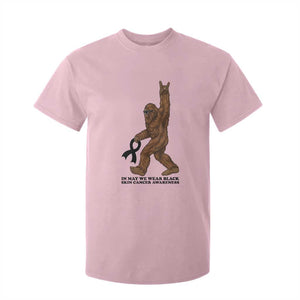 Funny Bigfoot Skin Cancer Support T Shirt For Kid In May We Wear Black TS12 Light Pink Print Your Wear