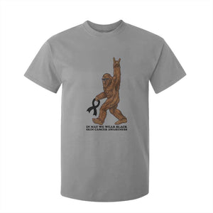 Funny Bigfoot Skin Cancer Support T Shirt For Kid In May We Wear Black TS12 Sport Gray Print Your Wear