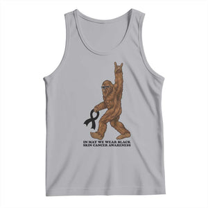 Funny Bigfoot Skin Cancer Support Tank Top In May We Wear Black TS12 Athletic Heather Print Your Wear