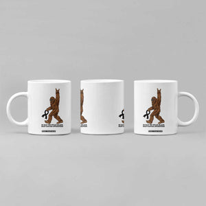 Funny Bigfoot Skin Cancer Support Coffee Mug In May We Wear Black TS12 Print Your Wear
