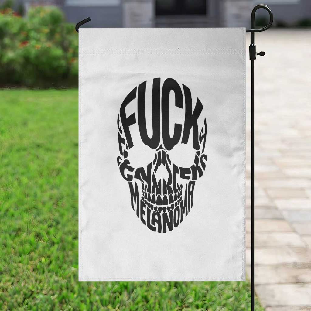 Fuck Melanoma Skull Typography Garden Flag Skin Cancer Warrior TS12 Print Your Wear