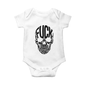 Fuck Melanoma Skull Typography Baby Onesie Skin Cancer Warrior TS12 White Print Your Wear