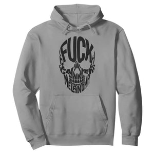 Fuck Melanoma Skull Typography Hoodie Skin Cancer Warrior TS12 Sport Gray Print Your Wear