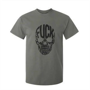 Fuck Melanoma Skull Typography T Shirt For Kid Skin Cancer Warrior TS12 Military Green Print Your Wear