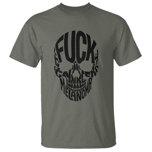 Fuck Melanoma Skull Typography T Shirt Skin Cancer Warrior TS12 Military Green Print Your Wear