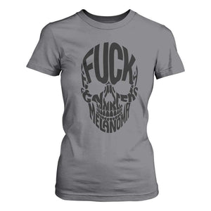 Fuck Melanoma Skull Typography T Shirt For Women Skin Cancer Warrior TS12 Charcoal Print Your Wear