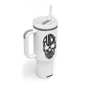 Fuck Melanoma Skull Typography Tumbler With Handle Skin Cancer Warrior TS12 Print Your Wear