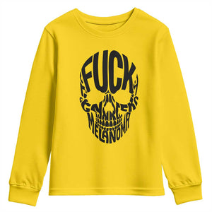 Fuck Melanoma Skull Typography Youth Sweatshirt Skin Cancer Warrior TS12 Daisy Print Your Wear