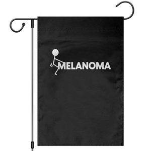 Fuck Melanoma Awareness Garden Flag Funny Stick Figure Warrior TS12 Black Print Your Wear