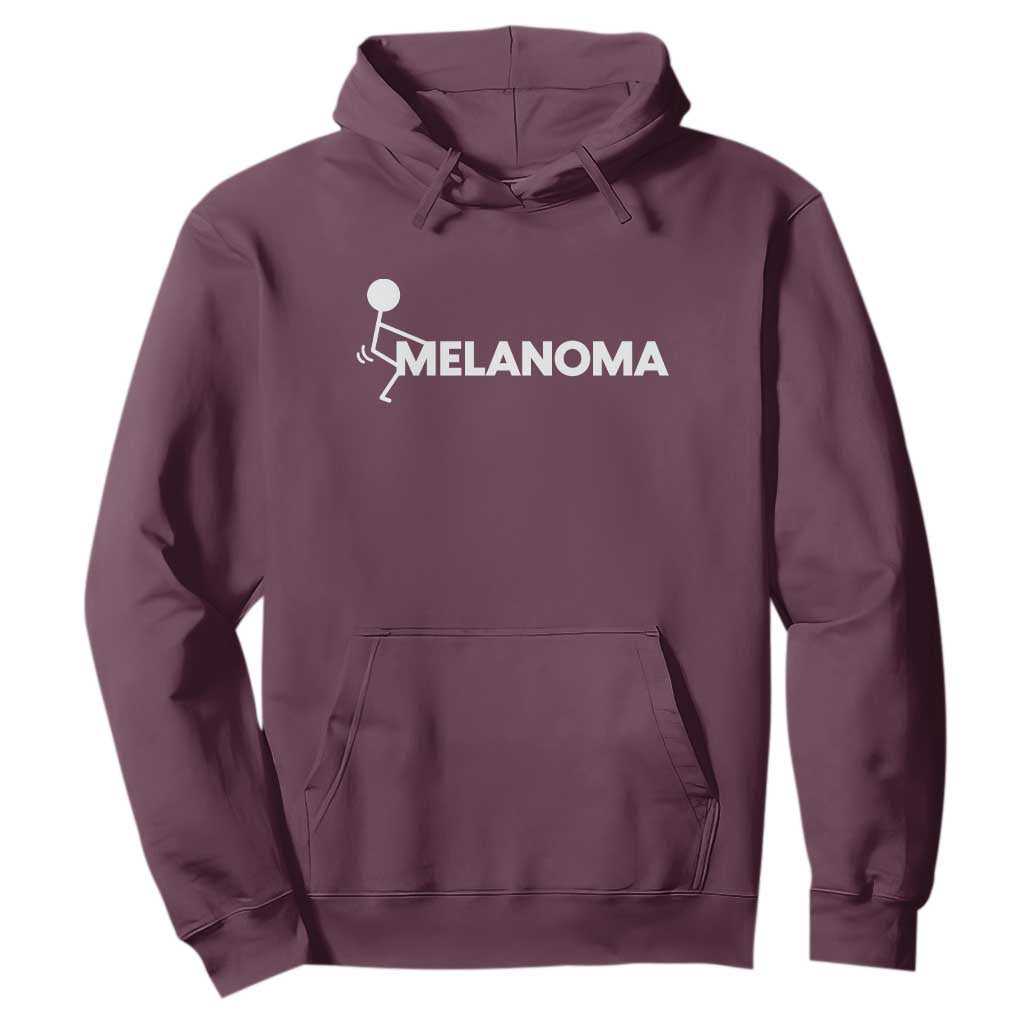 Fuck Melanoma Awareness Hoodie Funny Stick Figure Warrior TS12 Maroon Print Your Wear