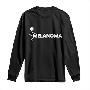 Fuck Melanoma Awareness Long Sleeve Shirt Funny Stick Figure Warrior TS12 Black Print Your Wear