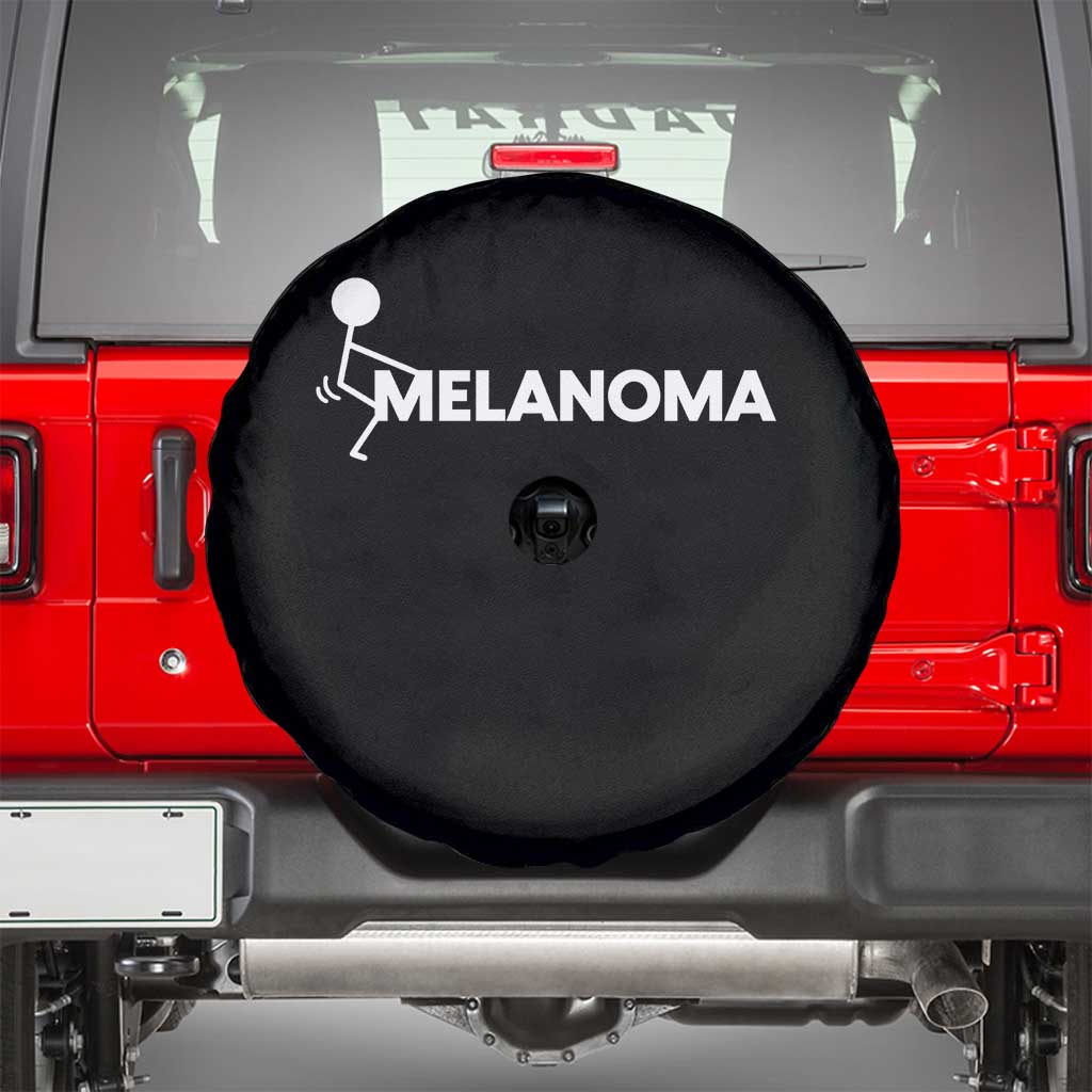 Fuck Melanoma Awareness Spare Tire Cover Funny Stick Figure Warrior TS12 Black Print Your Wear