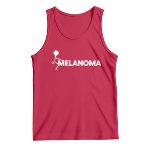 Fuck Melanoma Awareness Tank Top Funny Stick Figure Warrior TS12 Red Print Your Wear