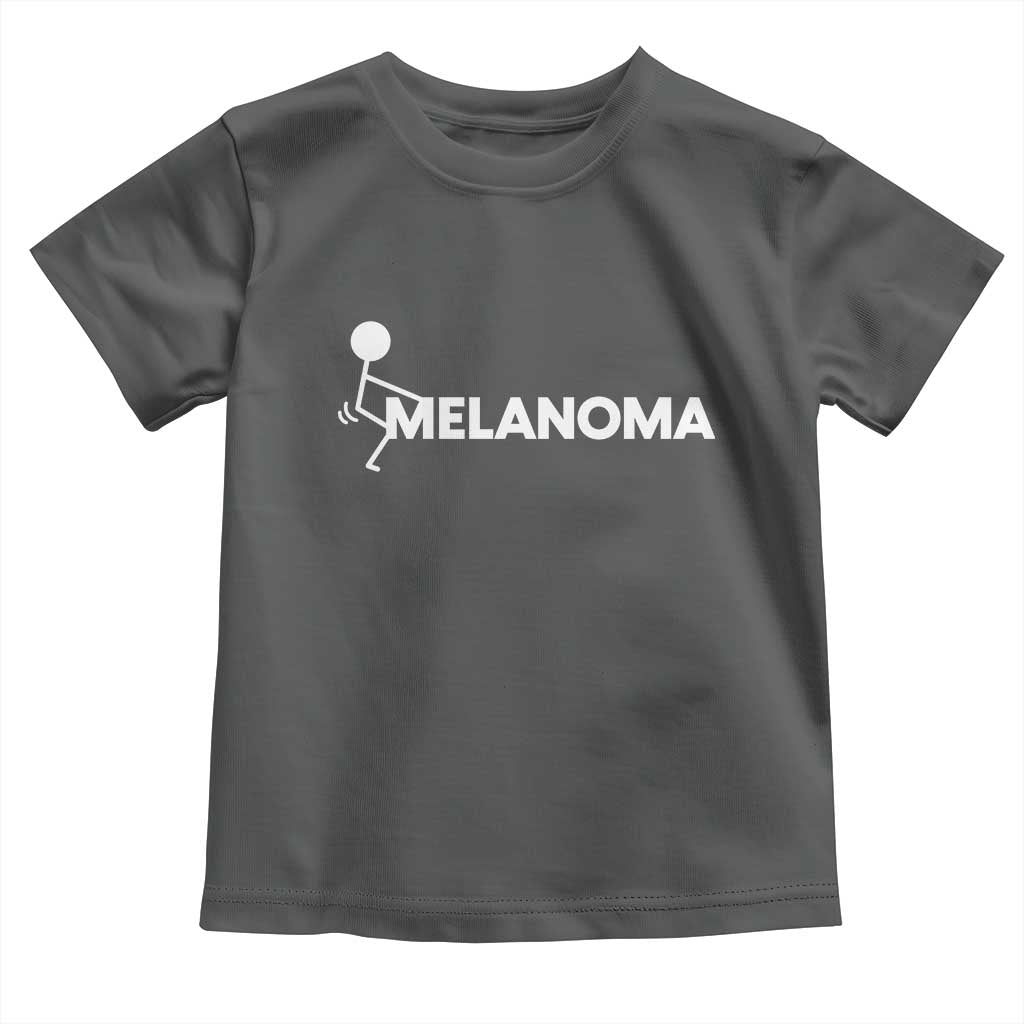 Fuck Melanoma Awareness Toddler T Shirt Funny Stick Figure Warrior TS12 Dark Heather Print Your Wear