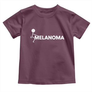 Fuck Melanoma Awareness Toddler T Shirt Funny Stick Figure Warrior TS12 Maroon Print Your Wear
