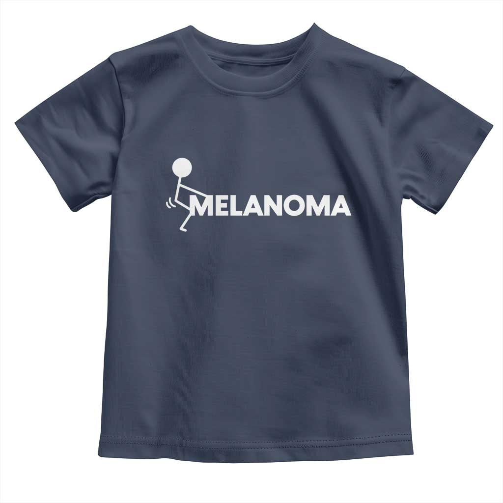 Fuck Melanoma Awareness Toddler T Shirt Funny Stick Figure Warrior TS12 Navy Print Your Wear