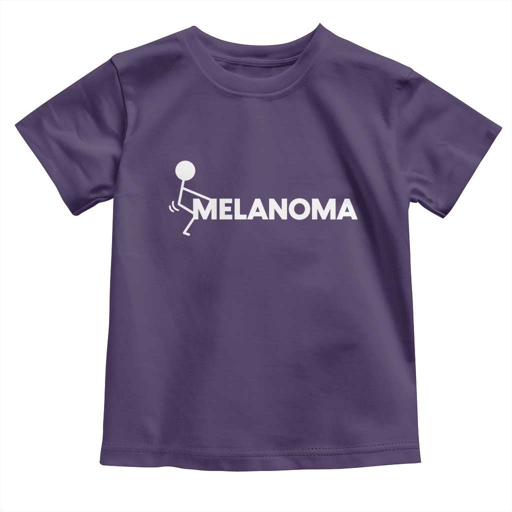 Fuck Melanoma Awareness Toddler T Shirt Funny Stick Figure Warrior TS12 Purple Print Your Wear