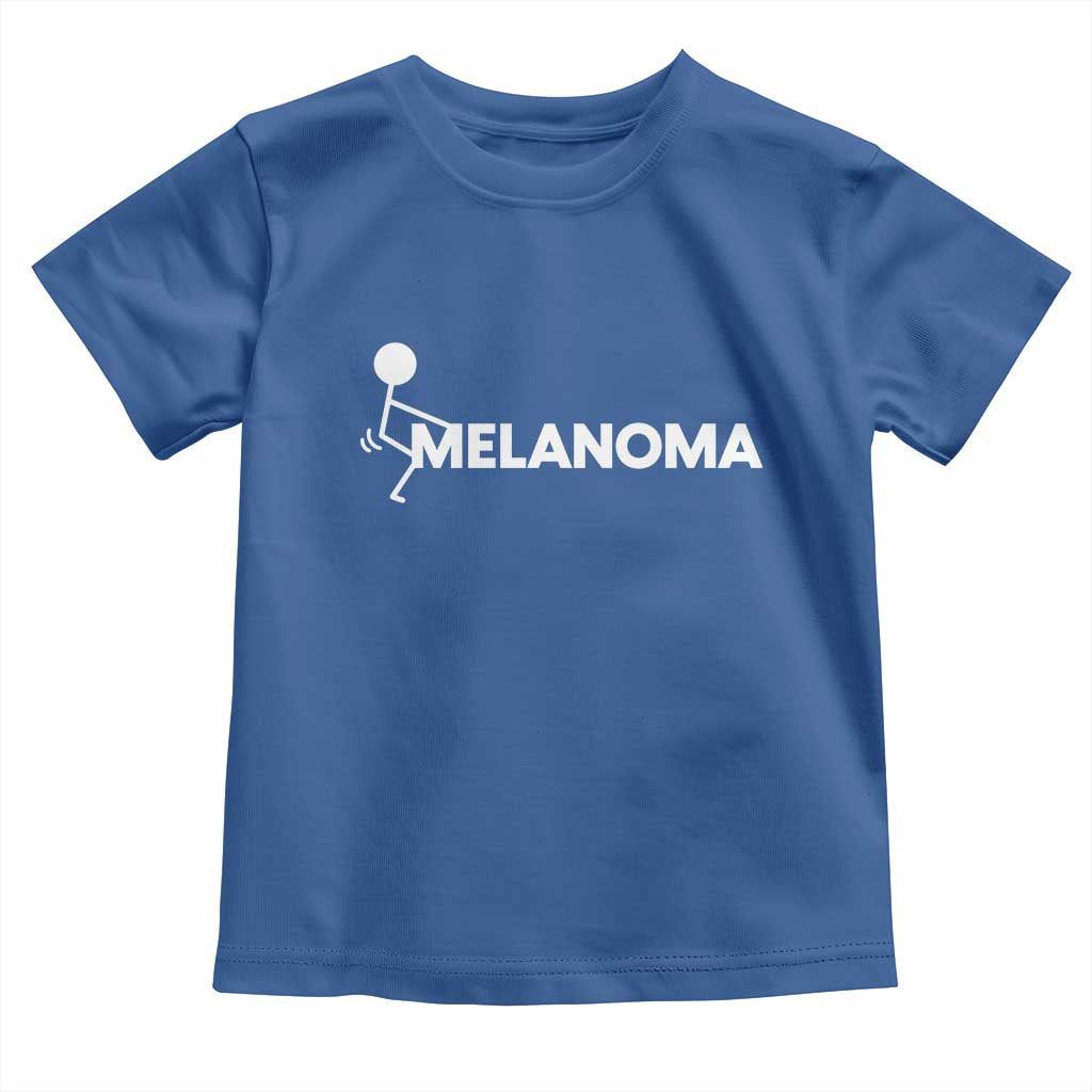 Fuck Melanoma Awareness Toddler T Shirt Funny Stick Figure Warrior TS12 Royal Blue Print Your Wear