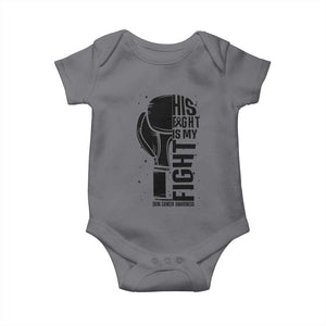 Skin Cancer Warrior Boxing Gift Baby Onesie His Fight My Fight TS12 Charcoal Print Your Wear