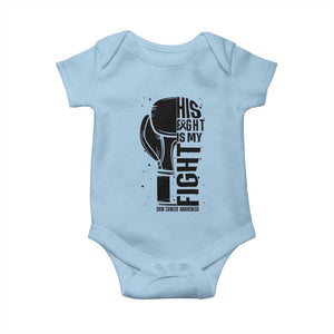 Skin Cancer Warrior Boxing Gift Baby Onesie His Fight My Fight TS12 Light Blue Print Your Wear