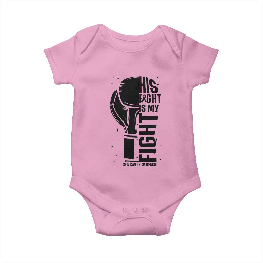 Skin Cancer Warrior Boxing Gift Baby Onesie His Fight My Fight TS12 Light Pink Print Your Wear